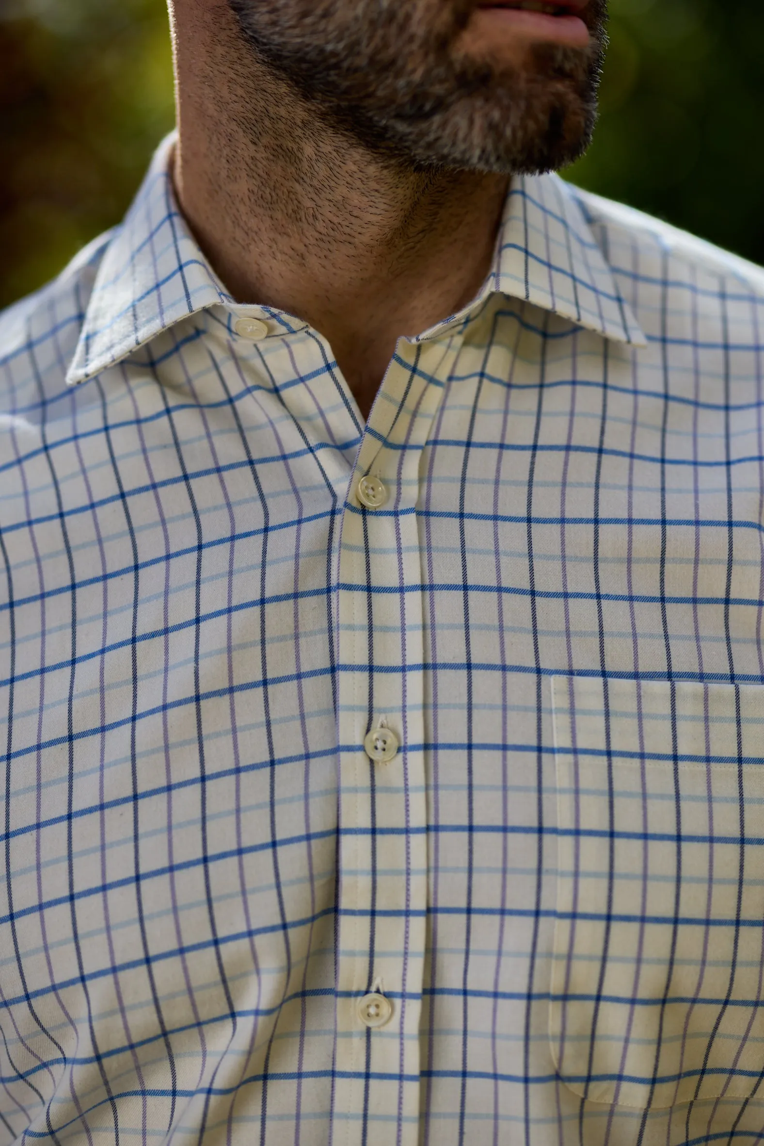 Gun Hill Mens Chiswick shirt - Blue/lilac