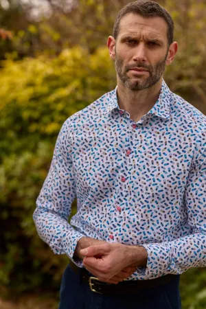 Gun Hill Mens George Pineapple shirt - White