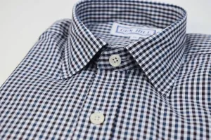 Gun Hill Mens Larch shirt - Blue/Brown gingham