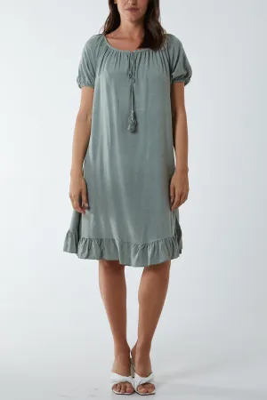 Gypsy Tie Front Midi Dress