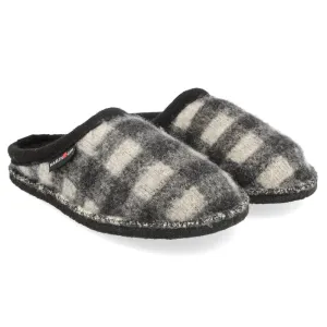 Haflinger Womens Plaid Wool Slippers