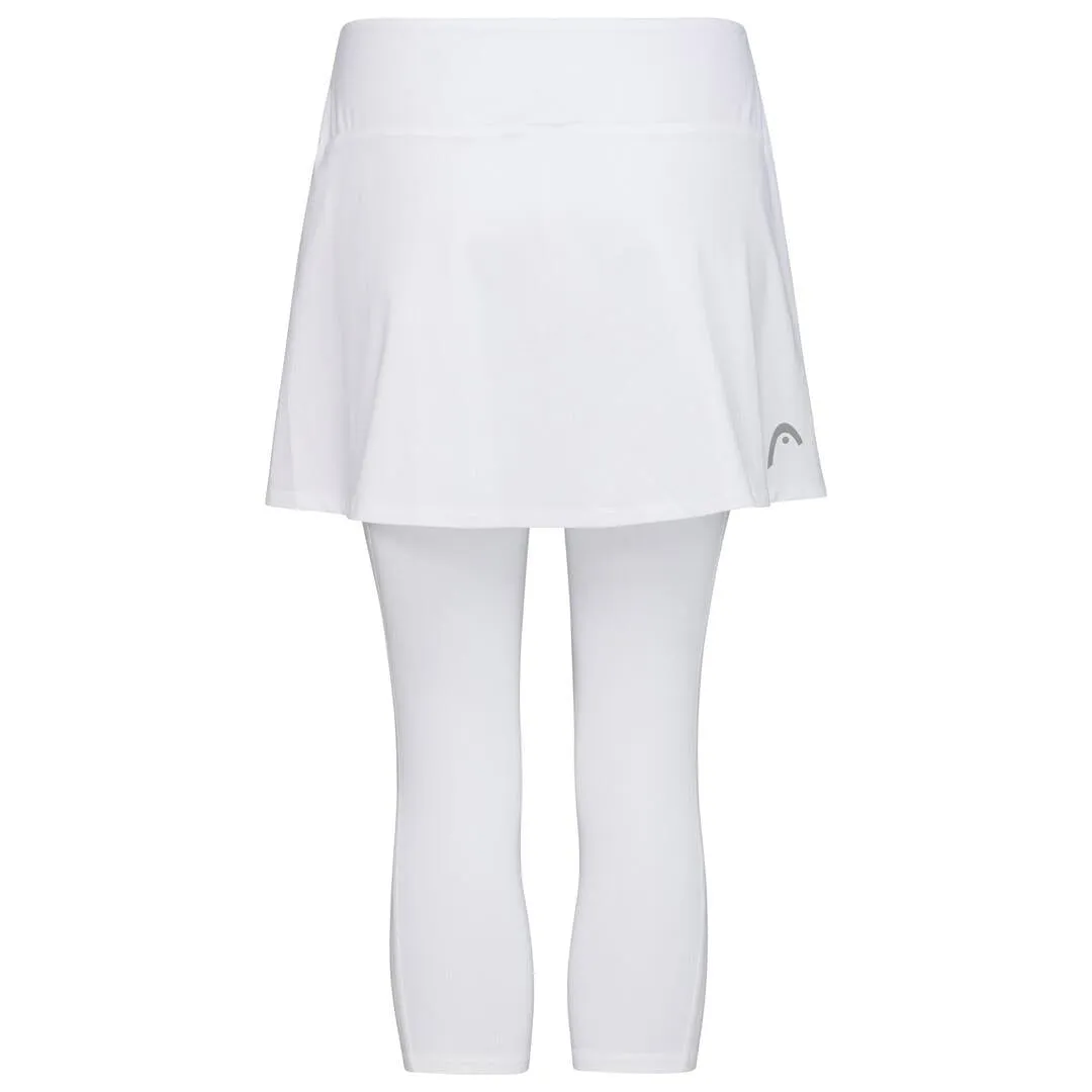 HEAD Womens Club 3/4 Tights Badminton Skort - White