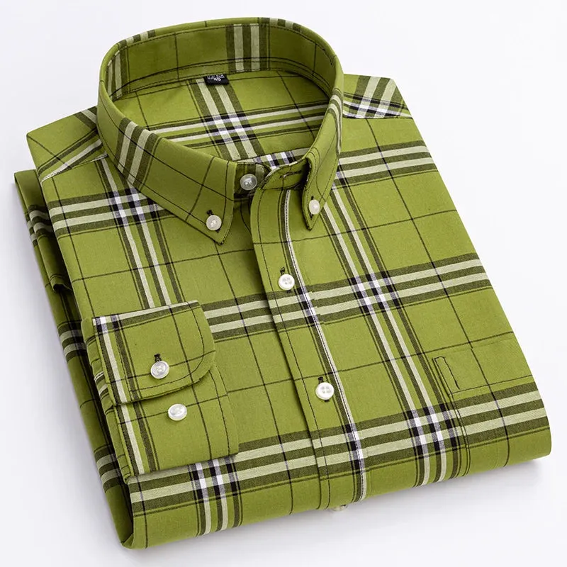 HeritageFlex Long Sleeve: Men's Slim Fit Plaid Shirt