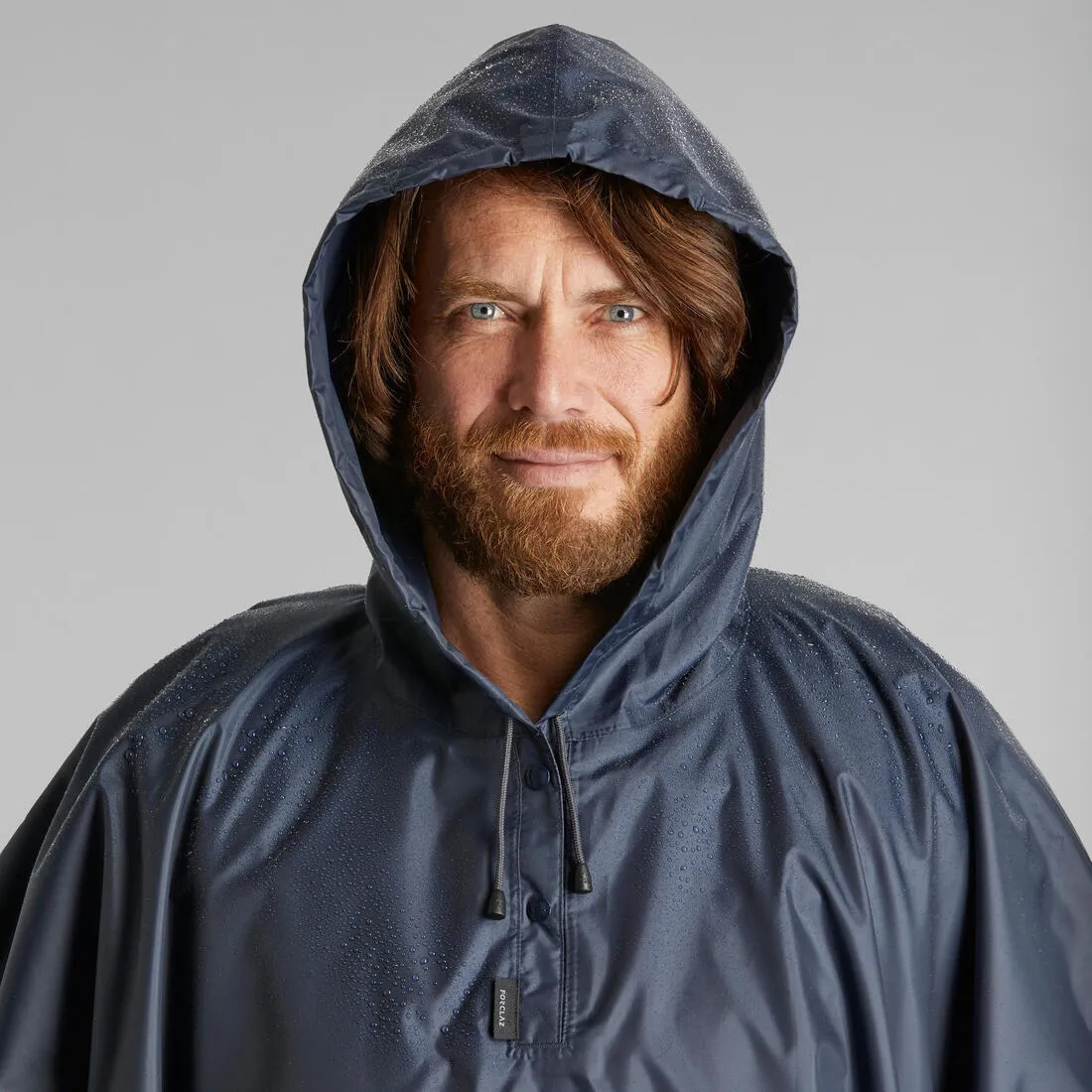 Hiking Rain Poncho - FORCLAZ MT 100 - 30 L - BLUE