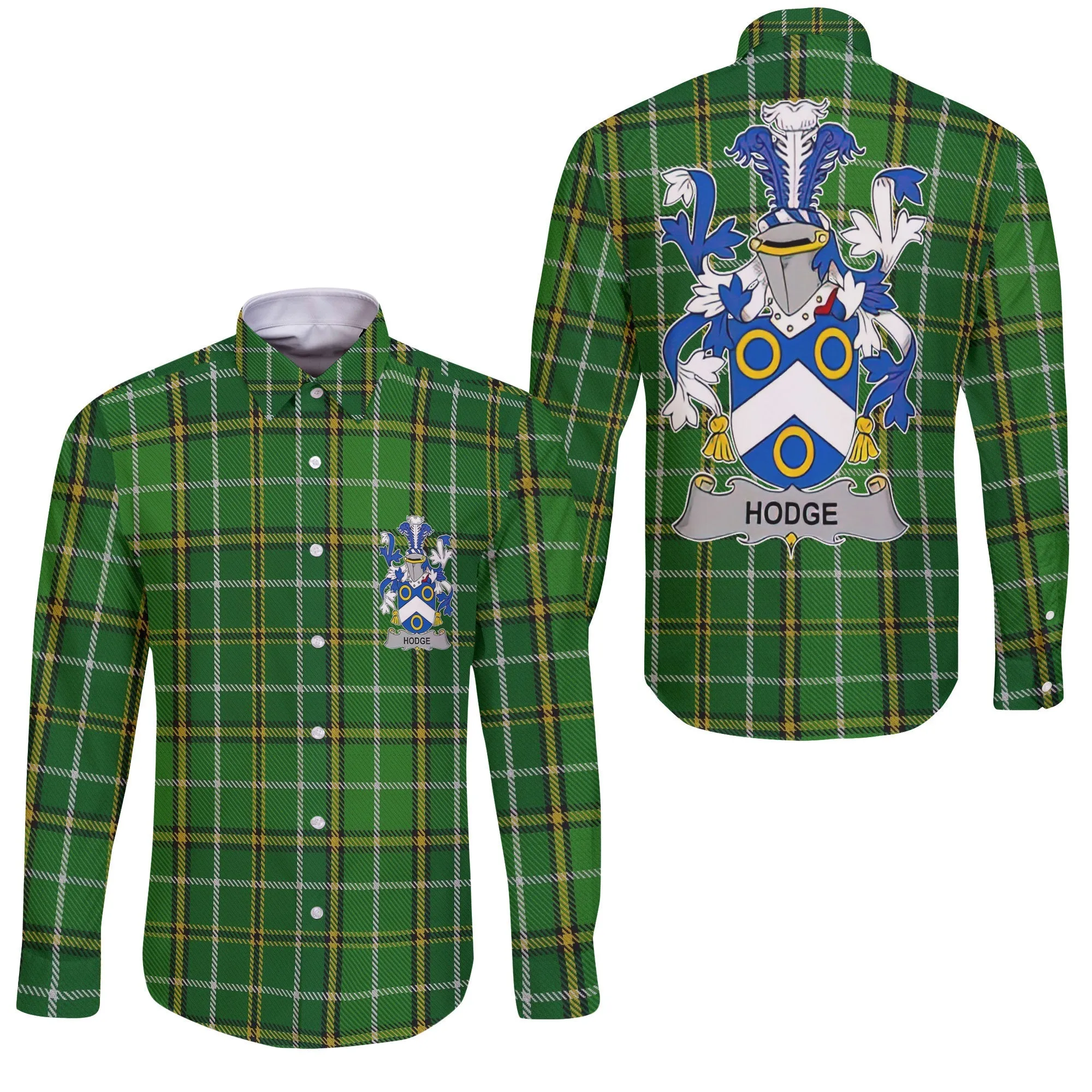 Hodge Long Sleeve Button Shirts Crest And National Plaid Style