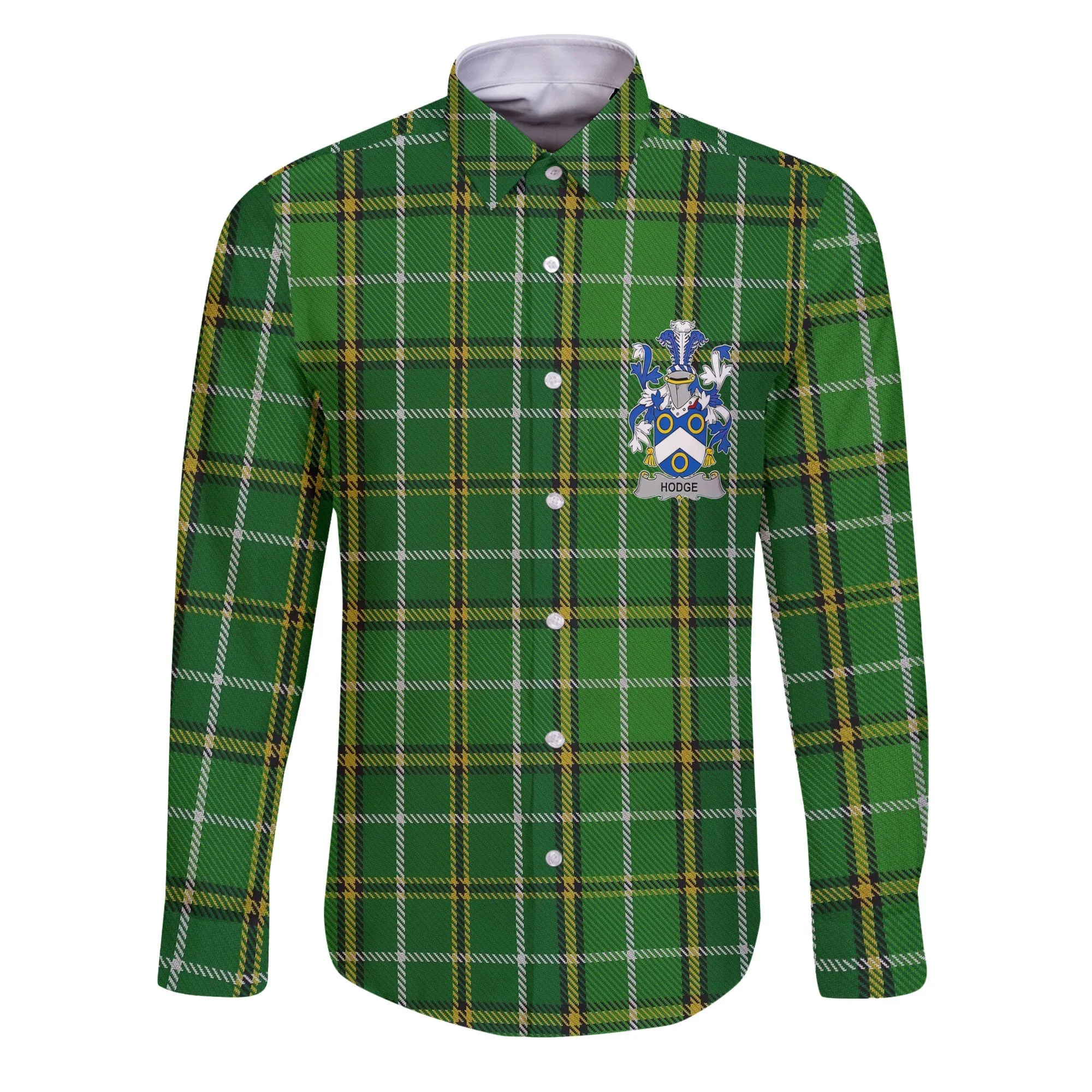 Hodge Long Sleeve Button Shirts Crest And National Plaid Style