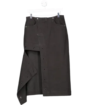 HOUSE OF SUNNY Black The Half Cut Skirt UK 8