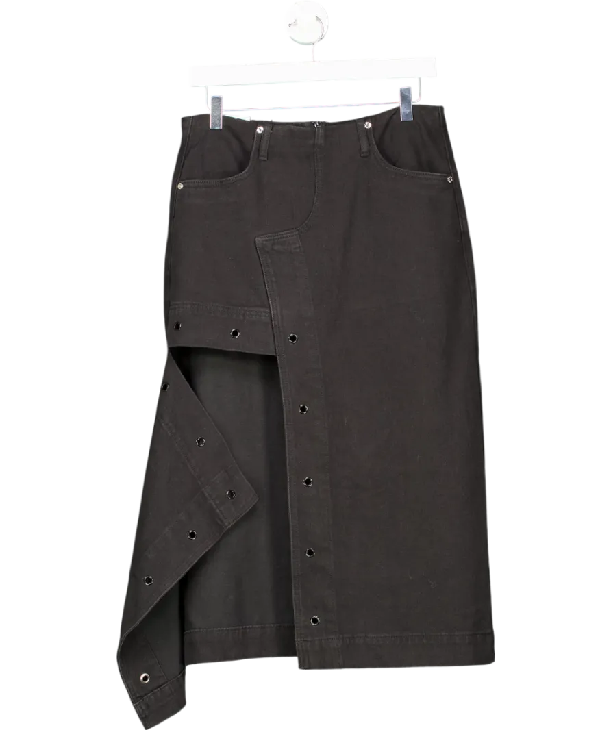 HOUSE OF SUNNY Black The Half Cut Skirt UK 8