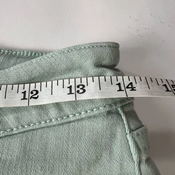 Hudson Jeans Amber Frayed Hem Denim Shorts - Mint Green - Size 26