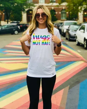 Hugs Not Hate Shirt | LGBT Shirt | Gay Pride Shirt | Unisex Crew