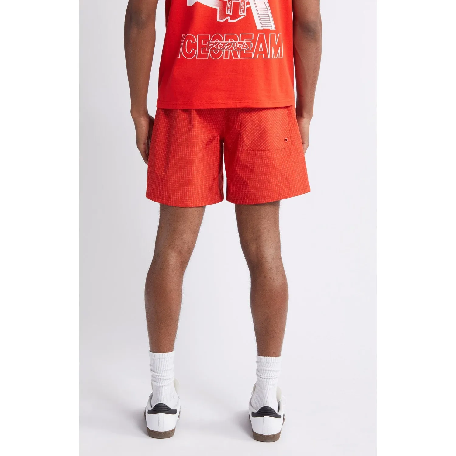 ICECREAM Men Pyramid Shorts Fiery Red