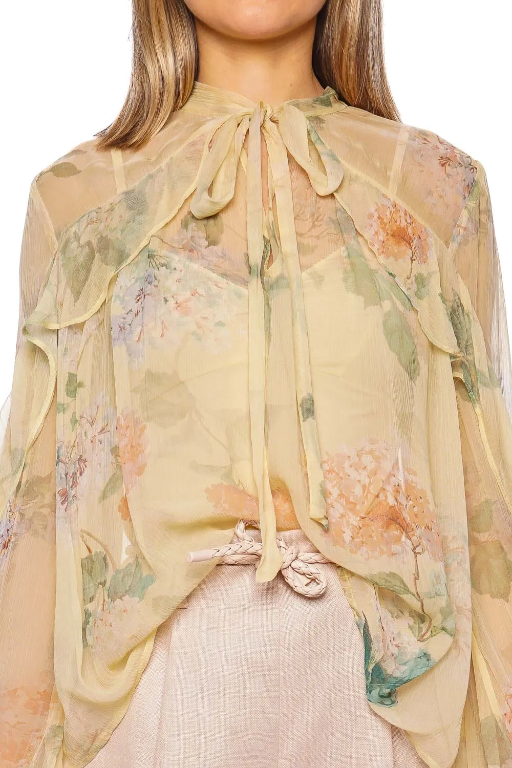 Illuminate Silk Flutter Long Sleeve Top