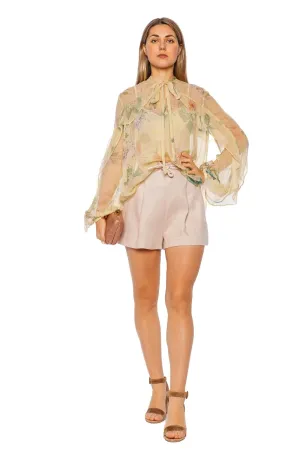 Illuminate Silk Flutter Long Sleeve Top