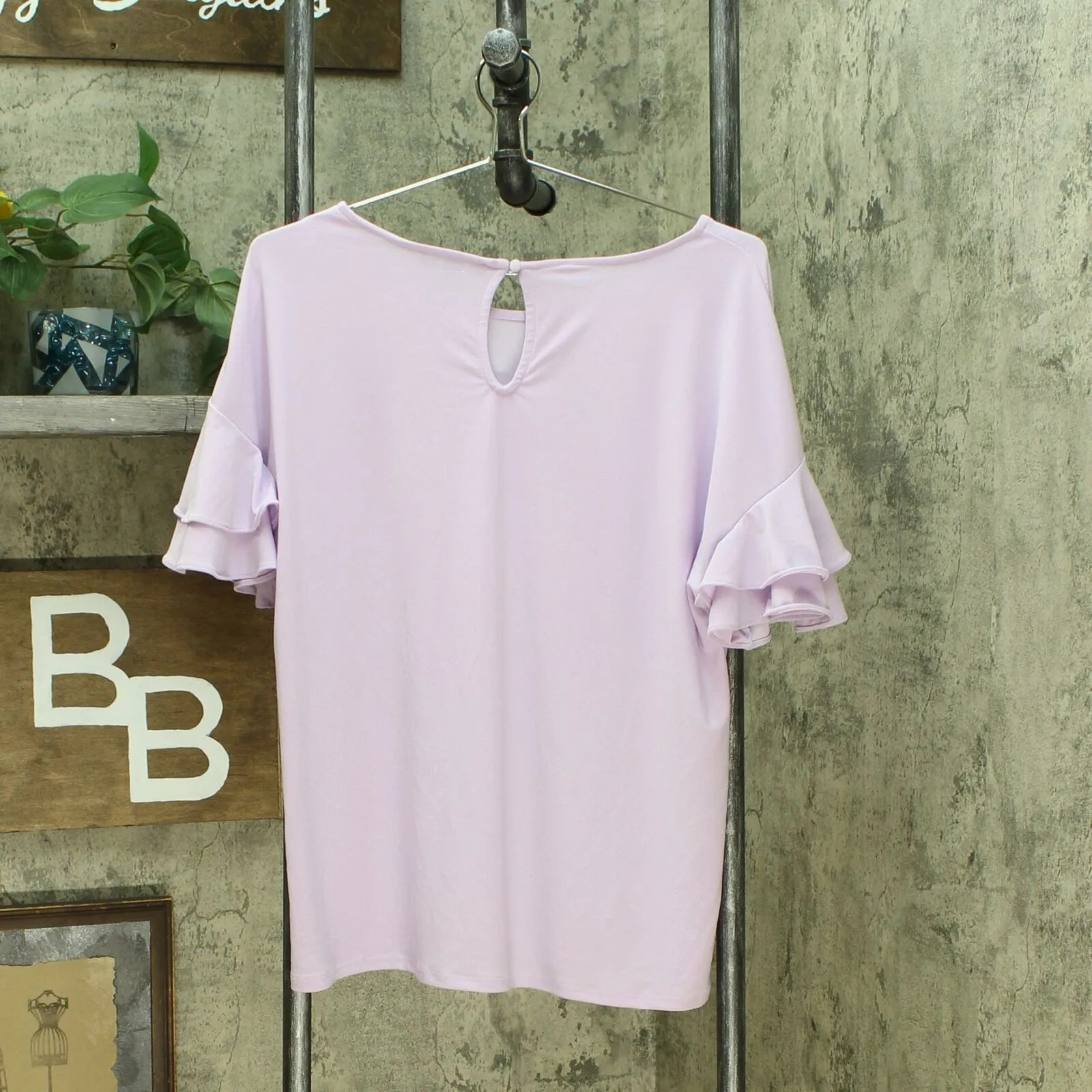 INC International Concepts Women's Ruffled Sleeve Top