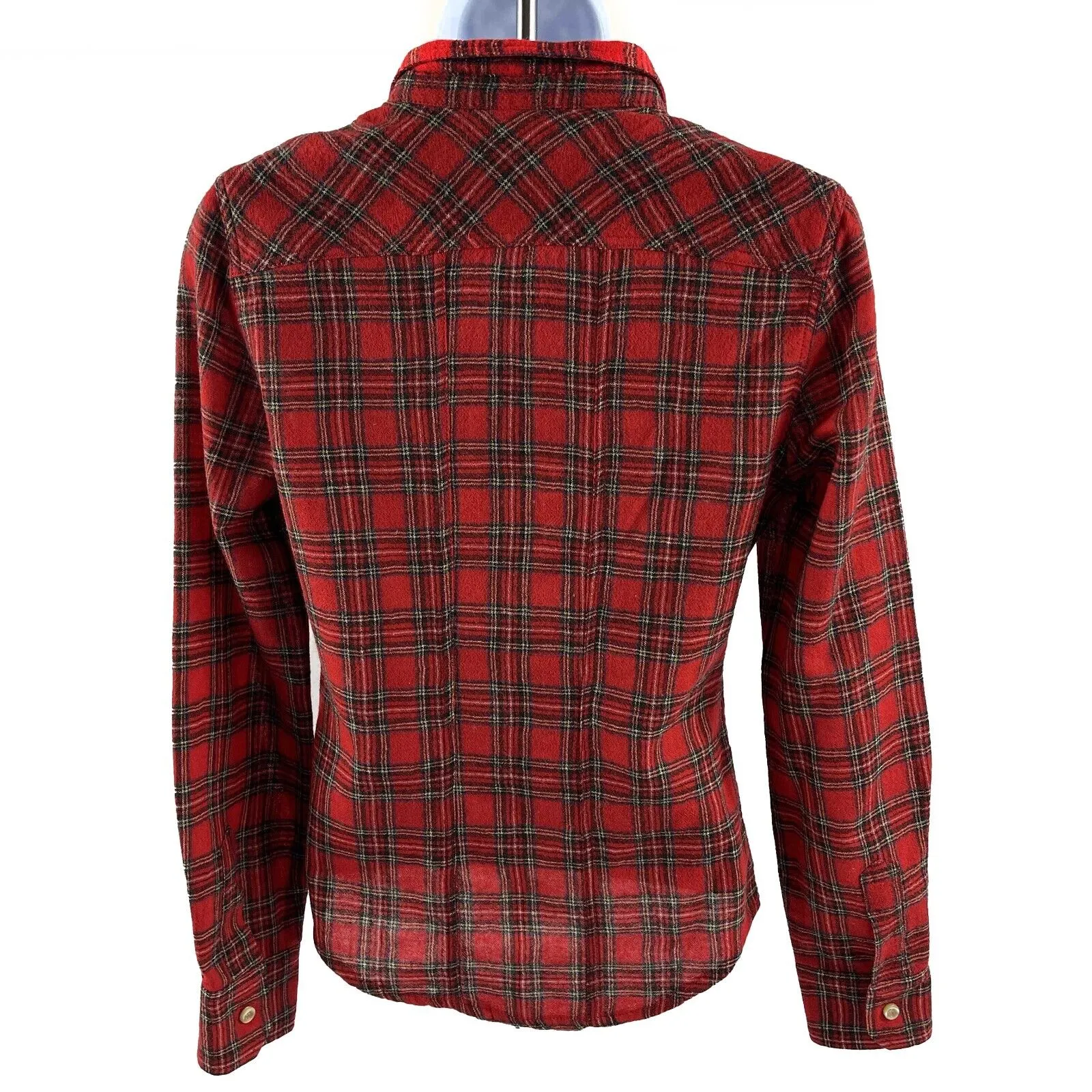 Isabel Marant - Plaid Wool Button Long Sleeve Red Top - US XXS