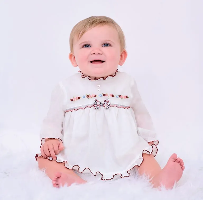 Ivory Long Sleeve Ditsy Floral Print Shorts Set