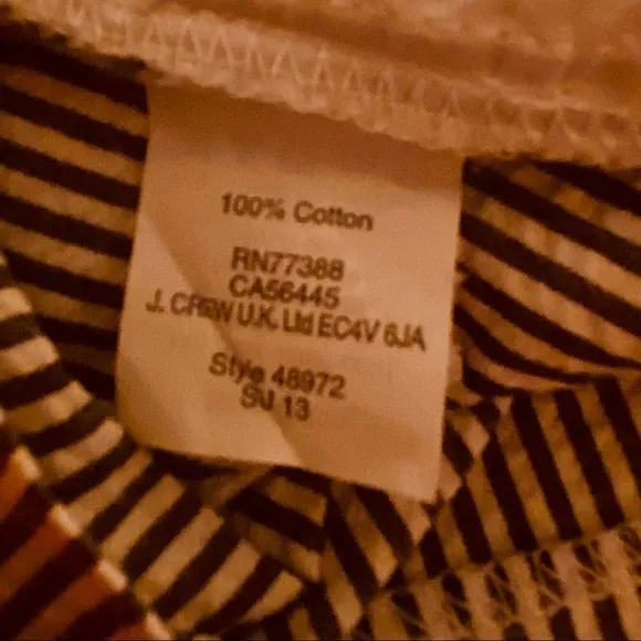 J. Crew Seersucker Blue and White Striped Shorts