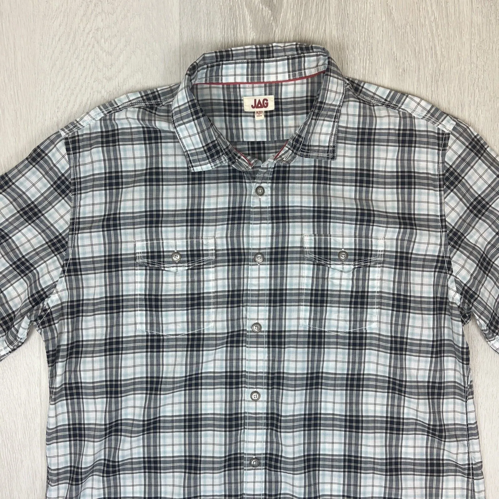 JAG Mens Short Sleeve Button Up Shirt Size 2XL