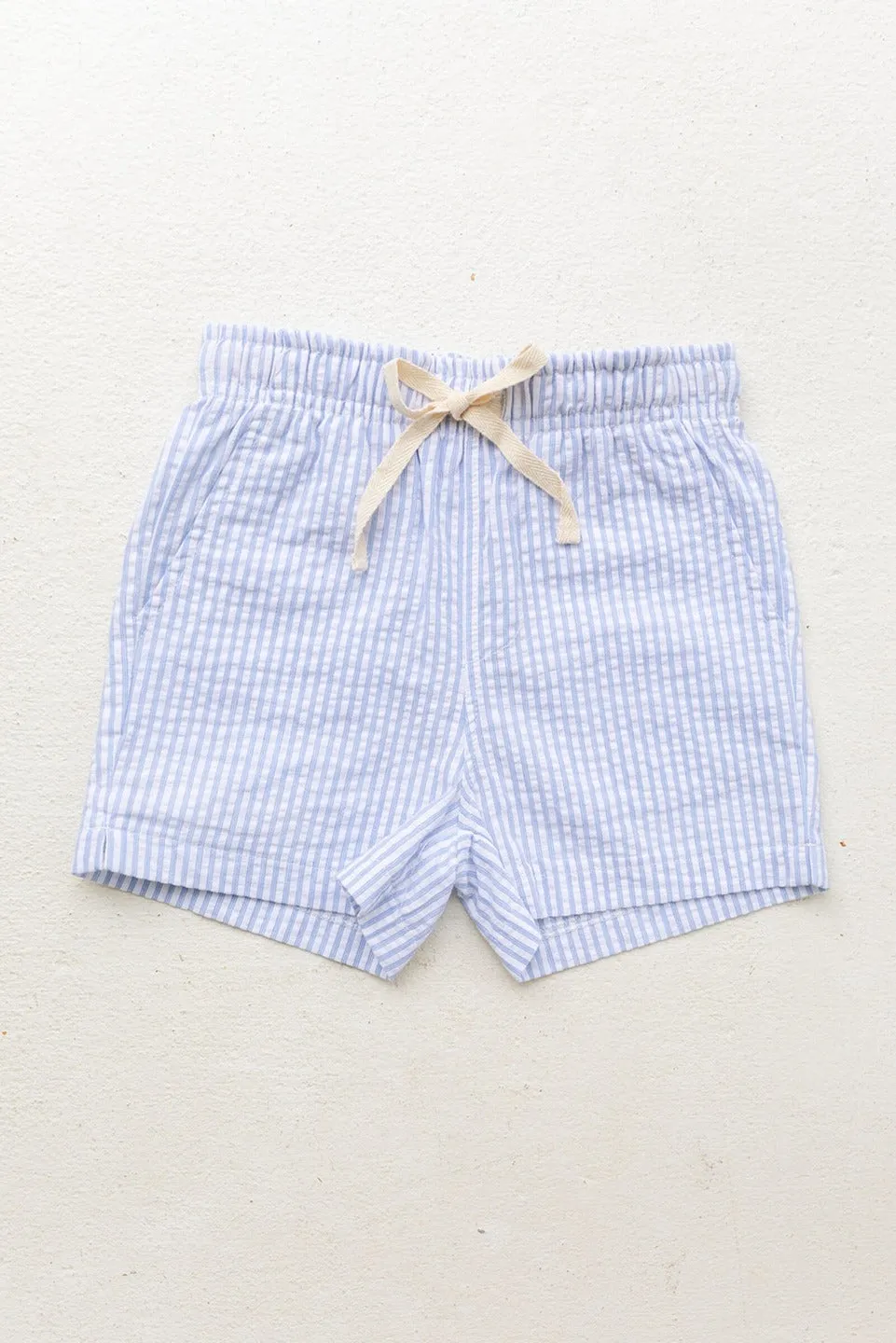 James Shorts Blue Seersucker