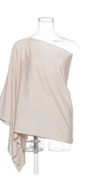 Jane Doe Classic Poncho in Light Beige