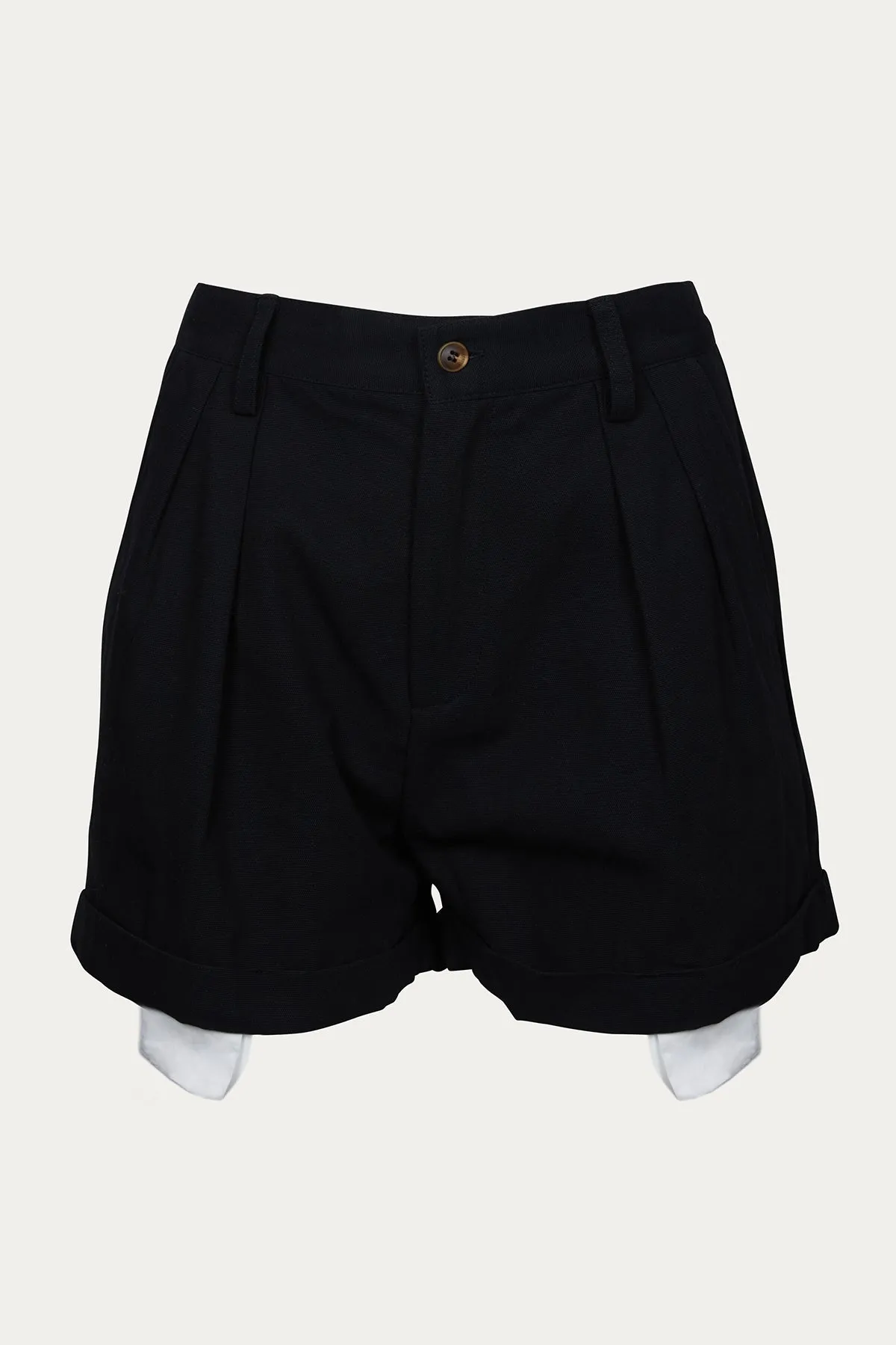 JANE EXPOSED-POCKET COTTON-TWILL SHORTS