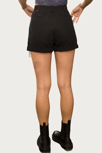 JANE EXPOSED-POCKET COTTON-TWILL SHORTS