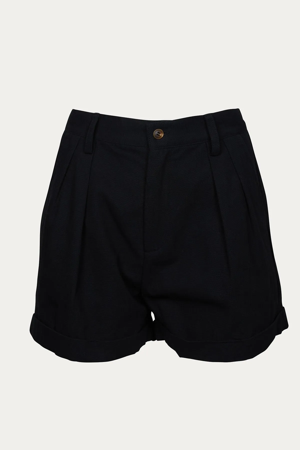 JANE EXPOSED-POCKET COTTON-TWILL SHORTS
