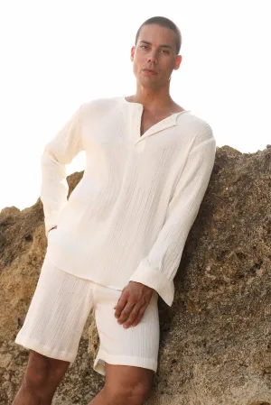 Java Shirt - Man & Amalfi Shorts - Man (Ivory)