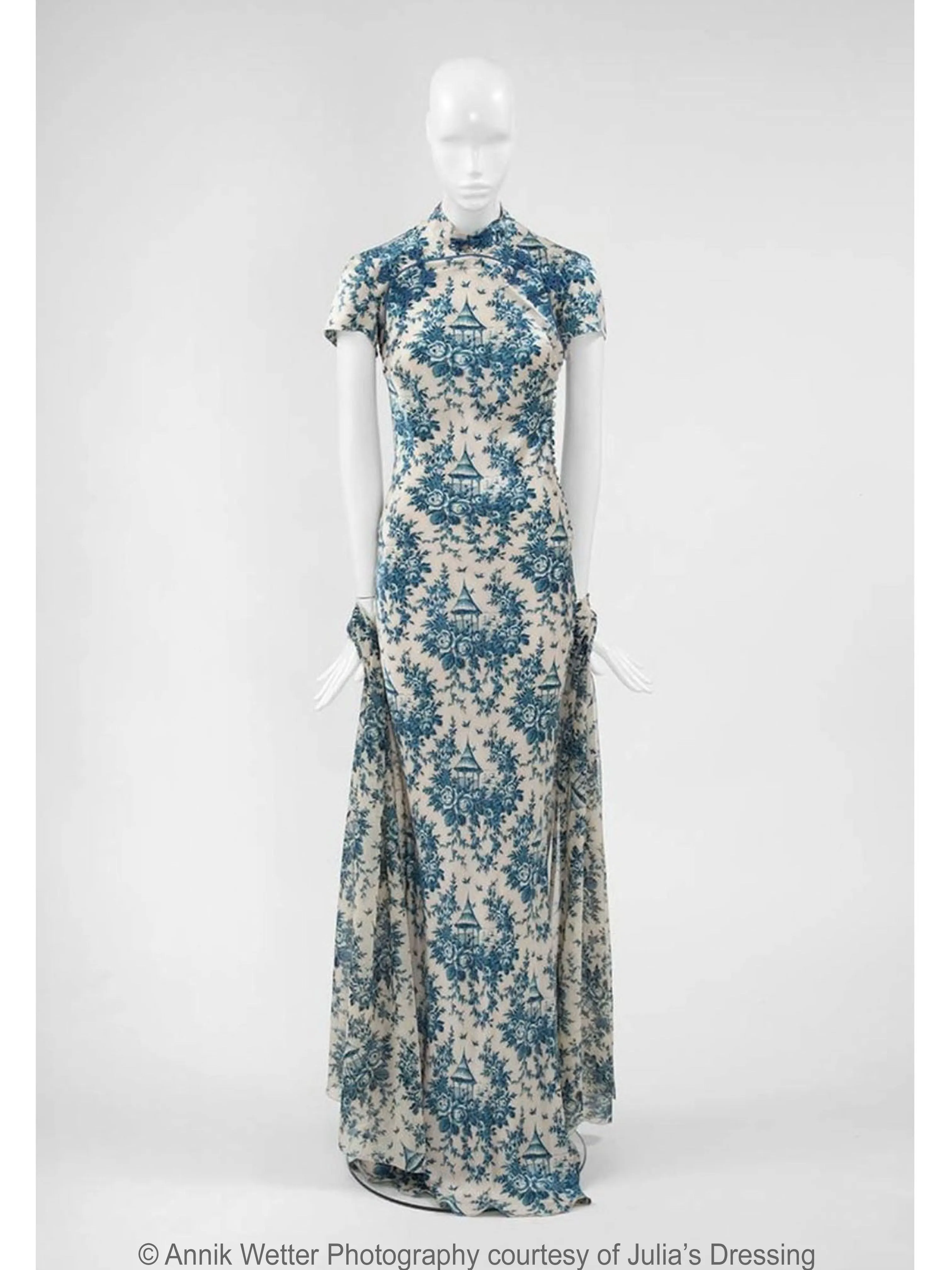 John Galliano 2003 Toile De Jouy Print Top