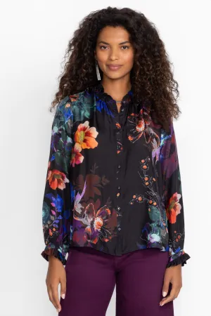 Johnny Was, Jolene Ruffle Blouse | Midnight
