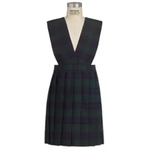 Jumper, "Classic Navy/Evergreen" Plaid #79 V-Front Knife Pleat