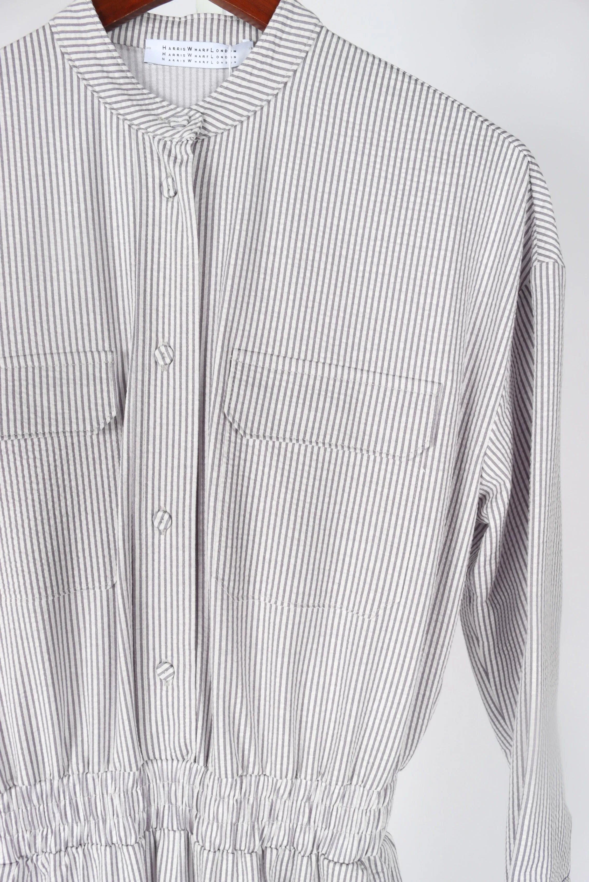 Jumpsuit Coolmax Seersucker - Grey & White