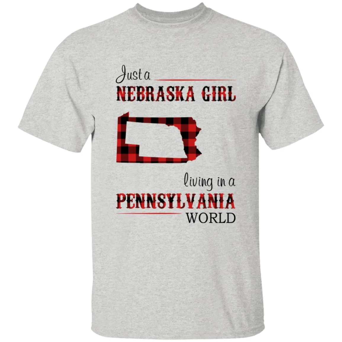 Just A Nebraska Girl Living In A Pennsylvania World T-shirt