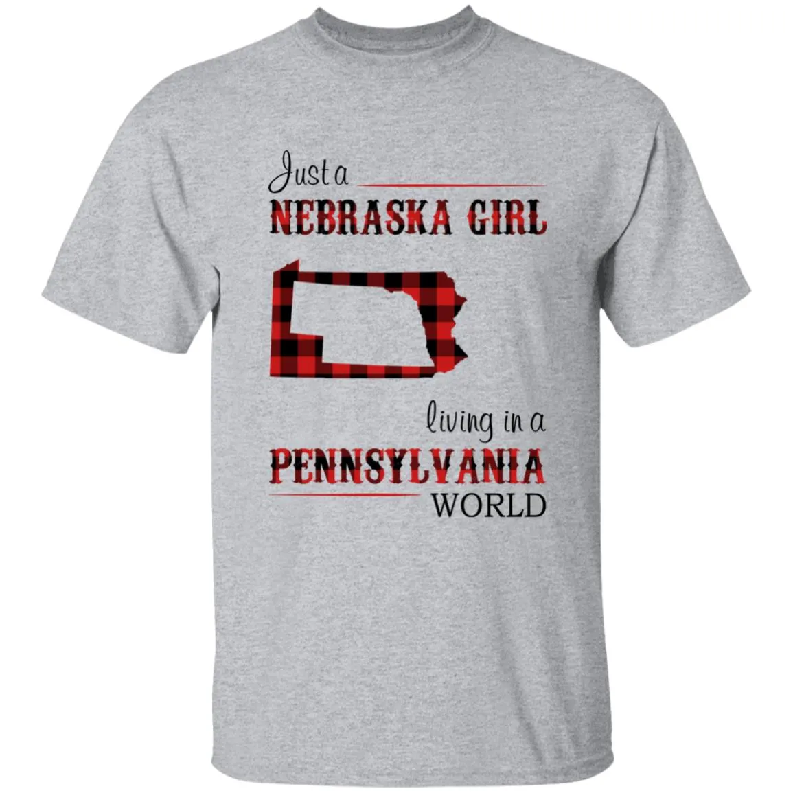Just A Nebraska Girl Living In A Pennsylvania World T-shirt