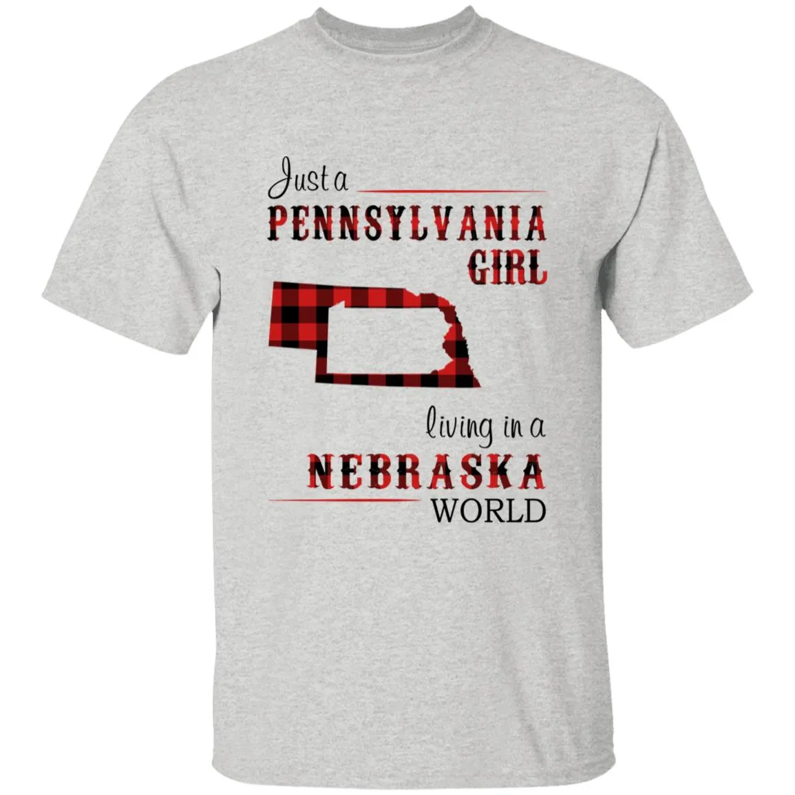 Just A Pennsylvania Girl Living In A Nebraska World T-shirt