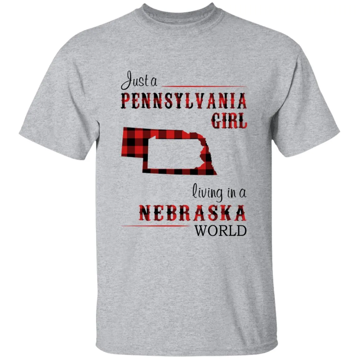 Just A Pennsylvania Girl Living In A Nebraska World T-shirt
