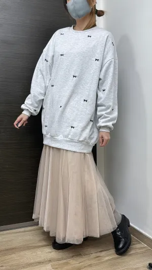 K670 橘粉色夢幻網紗傘裙