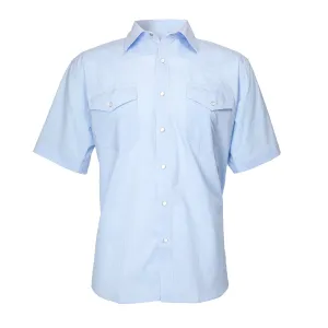 Kevin's Performance Western Pearl-Snap Short Sleeve Micro-Seersucker Shirt