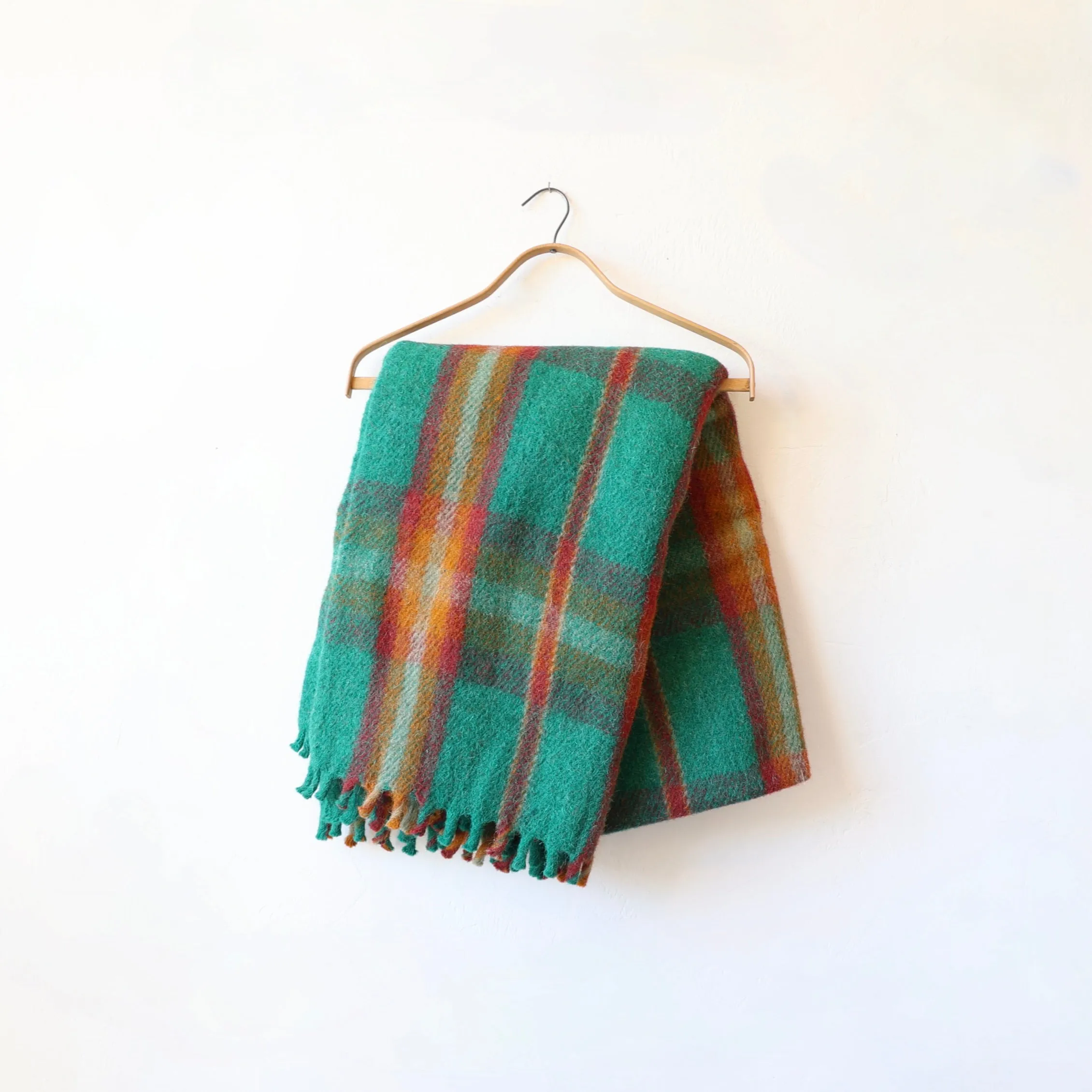 Khadi Wool Plaid Blanket - Sunset