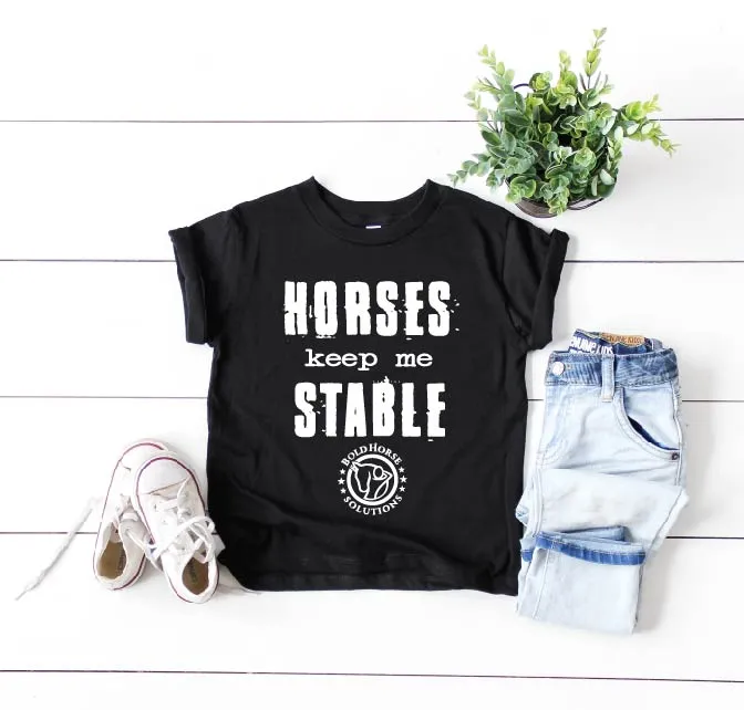 Kids Horses Keep Me Stable Unisex Shirt | Reserved Listing Bold Horse Solutions