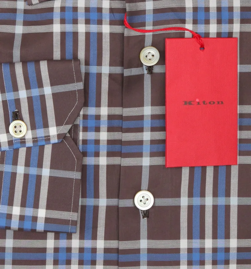 Kiton Brown Shirt - Slim