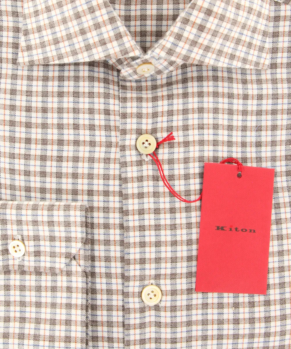 Kiton Brown Shirt - Slim