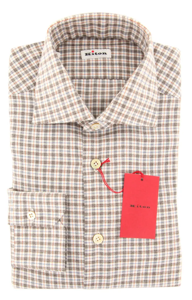 Kiton Brown Shirt - Slim