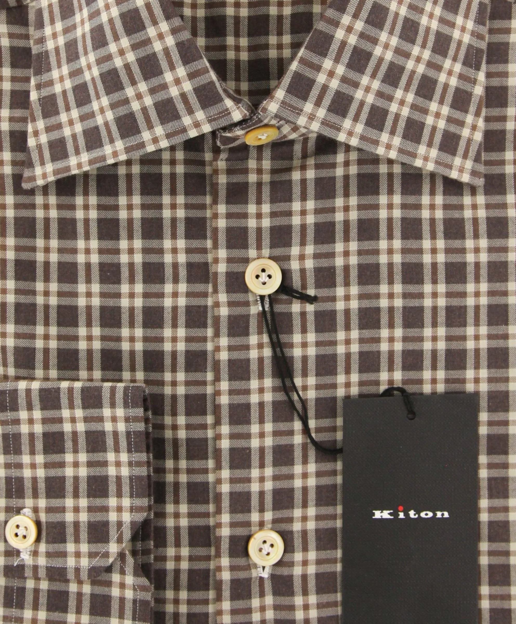 Kiton Caramel Brown Shirt - Slim