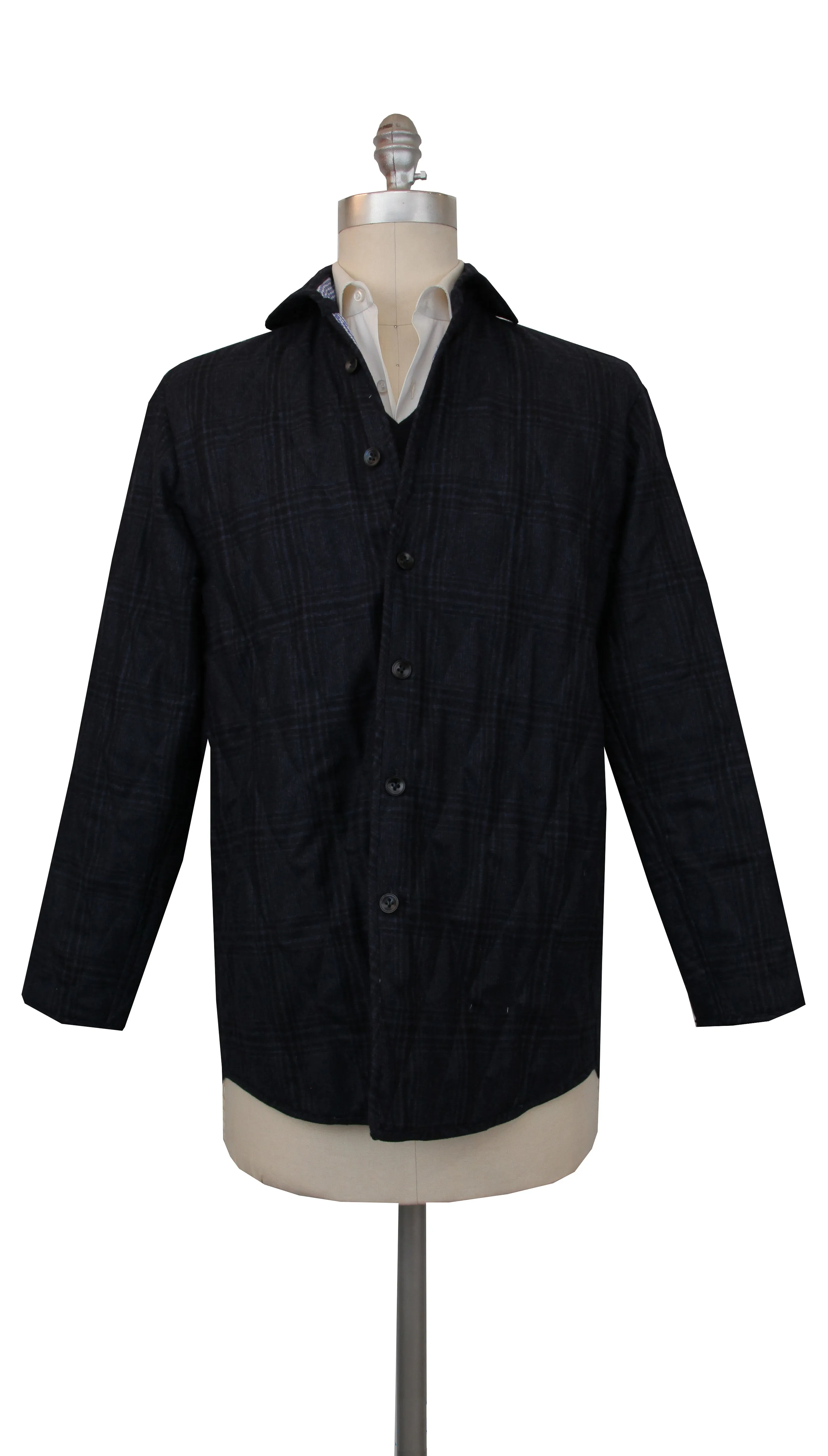 Kiton Navy Blue Overshirt - Slim