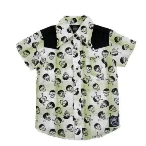 Knuckleheads Troublemaker Skulls Rockabilly Shirt