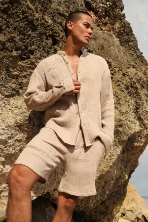 Kos Shirt - Man & Amalfi Shorts - Man (Stone)
