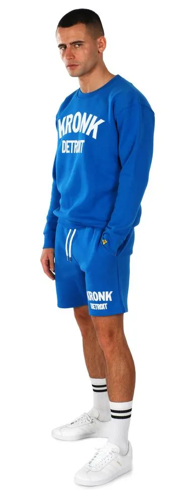 KRONK DETROIT APPLIQUE SHORTS ROYAL BLUE