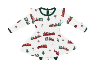 Kyte Baby - Long Sleeve Twirl Bodysuit - Holiday Train