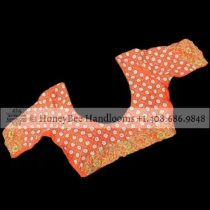 Latest Saree Blouse |kanchi pattu saree stitched Blouse | Bollywood Blouse| Maggam Work Blouse | orange Blouse | HoneyBee Handlooms